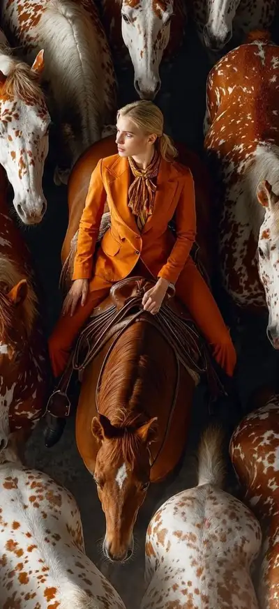Cinematic Fashion Editorial Horsewoman Prompt