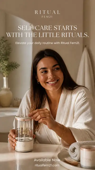 UGC-style self-care product ad for a beauty brand