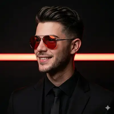 Neon Noir Fashion Portrait