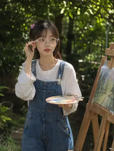 Dreamy Garden Painter Portrait