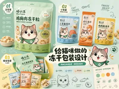 Brand packaging design proposal board template