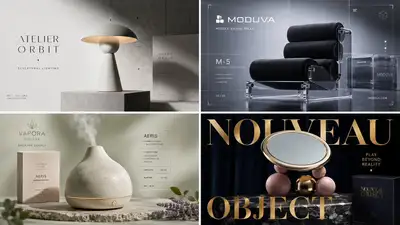 Avant-Garde Luxury Ad Campaign 2x2 Grid