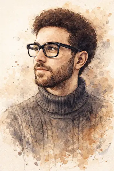 Contemporary Watercolor Portrait Prompt
