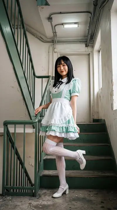 Mermaid Maid on Staircase