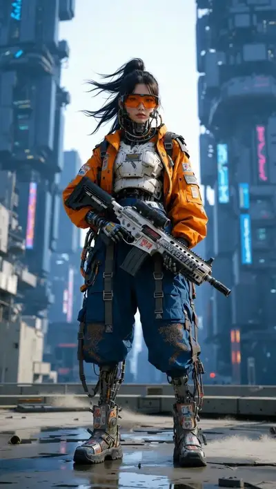 Recon Girl Cyberpunk Character Prompt