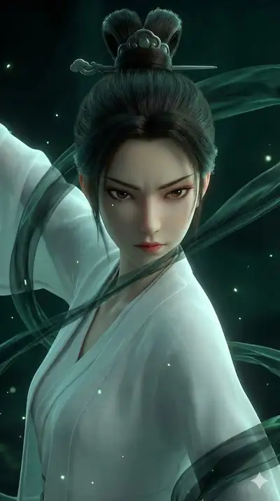 3D Chinese animation style heroine portrait