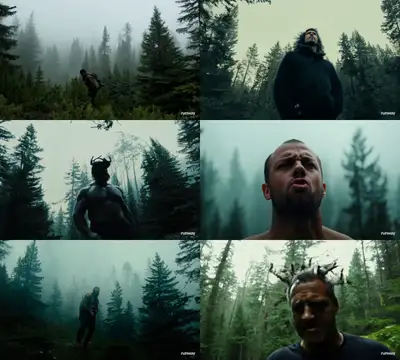 Low-fi Handheld Creature Transformation in Forest