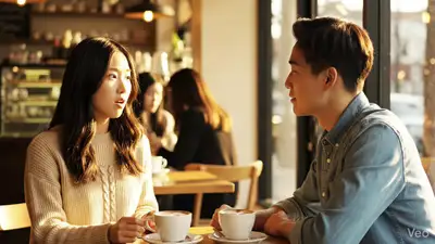 Cinematic Cafe Encounter Video Prompt