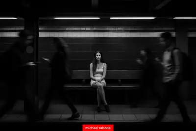 Long Exposure Subway Platform Cinematic Photo