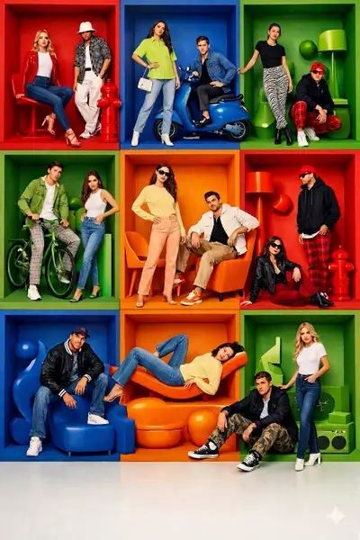 High-Fashion Editorial Diorama Grid Photoshoot