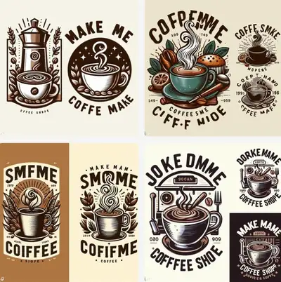 Old Coffee Shop Logo with Modern Cup