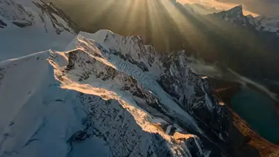 Cinematic FPV Drone Flight Over Himalayas