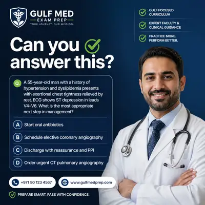 Medical licensing exam prep social media advertisement
