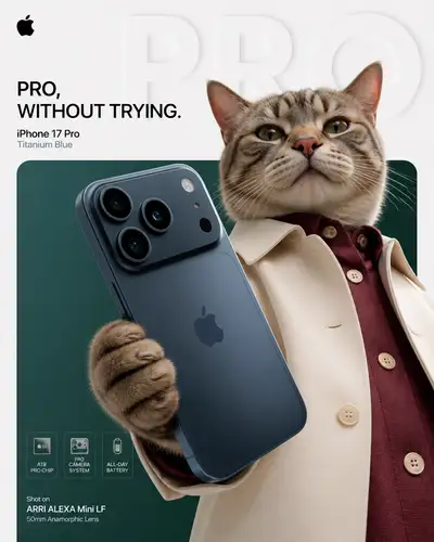 Pro without trying premium smartphone campaign poster
