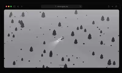 Friedlicher 3D-Fahrspiel-Prompt durch einen endlosen Wald für Grok