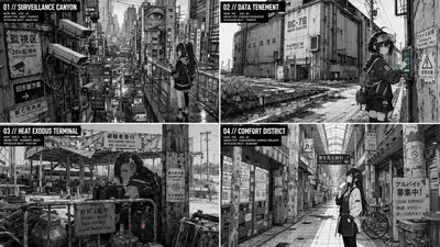 智能漫画墨化网格提示