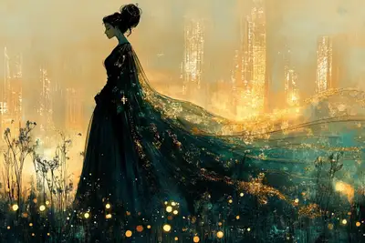 Luminous Gradient Character Art Prompt