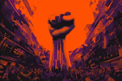 Cyberpunk Propaganda Poster