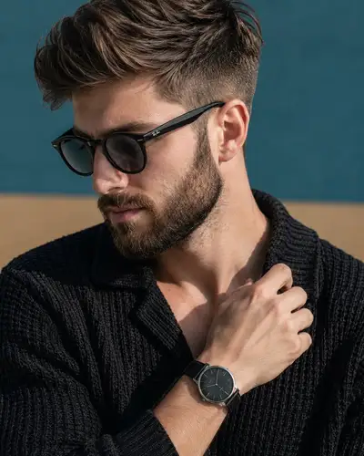 Cinematic Fashion Editorial Portrait of a Stylish Man
