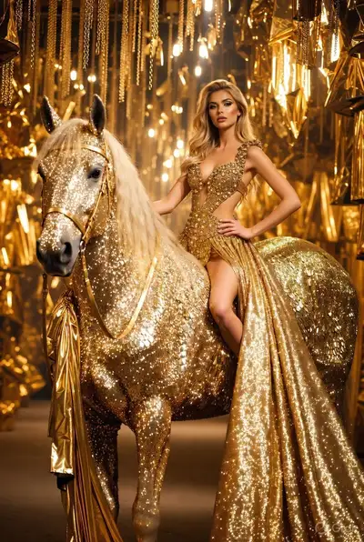 Princess on Golden Horse