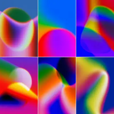 Optical Illusion Rainbow Gradient Abstract