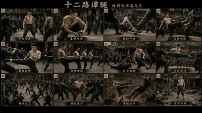 12-shot street kung fu leg fight storyboard