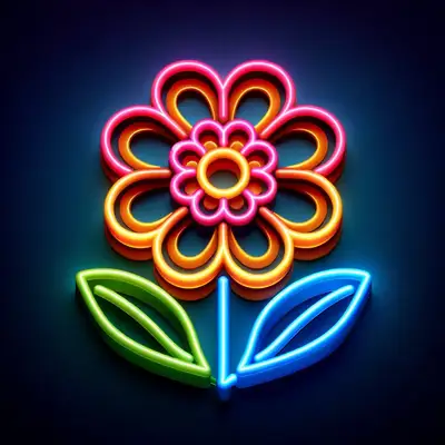 Neon Minimalist 3D Icon Prompt
