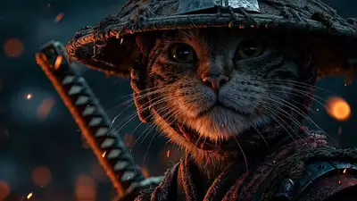 Cat Samurai Cinematic Video Storyboard