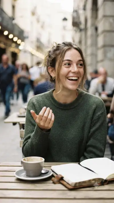 Cozy Cafe Joyful Street Photography