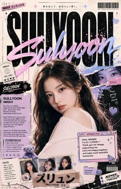 Japanisches Street-Art-K-Pop-Idol-Poster-Vorlage