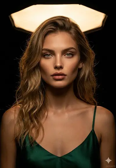 Golden Hour Studio Portrait of a Woman