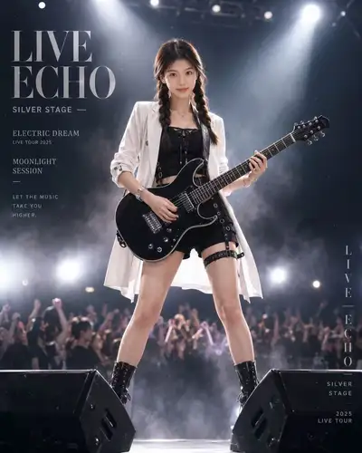 Realistic Rock Concert Poster from Portrait