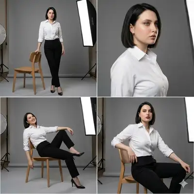 Professional Fashion Photography Studio Collage