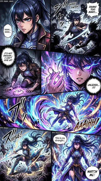 Anime Warrior Transformation Manga Page