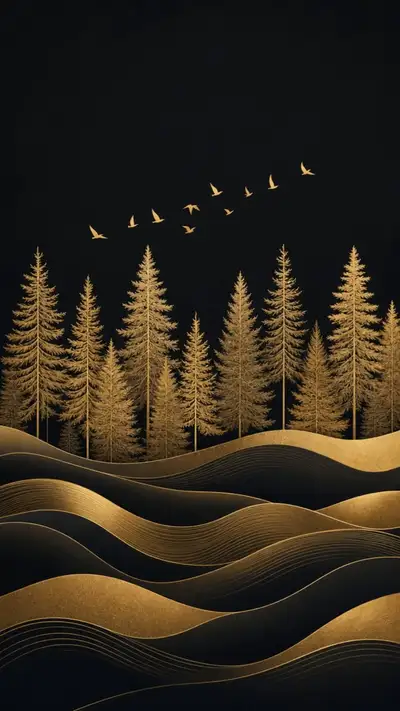 Golden Forest Scene Prompt 2