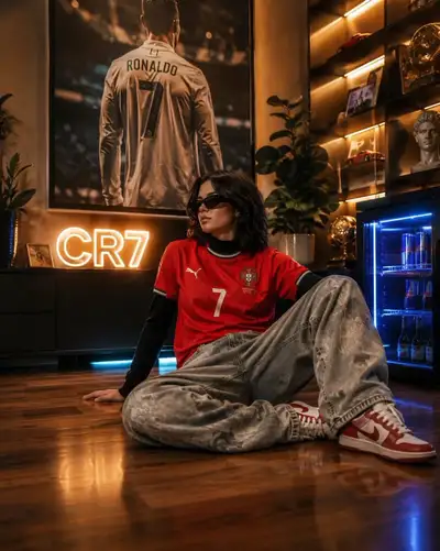 Cinematic Sports Fan Room Interior