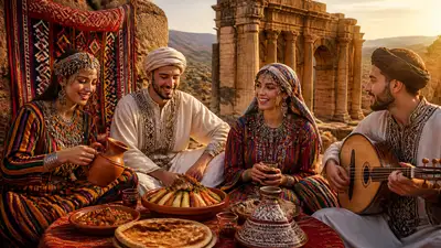 Algerian cultural heritage portrait blending Amazigh and Arab elements