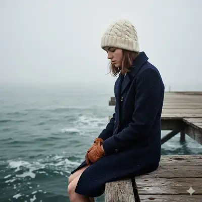 Coastal Fog Pier Portrait
