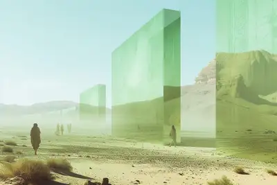Desert Techno Mirage Art Prompt