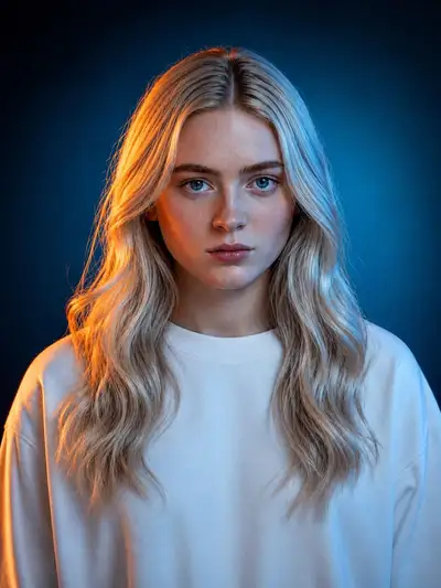 Cinematic Studio Portrait of a Young Woman