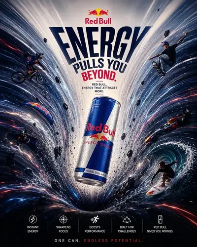 Product-has-gravity advertising poster template