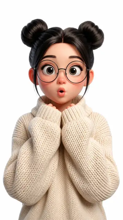 Pixar-style stylized 3D avatar template, GPT Image 2