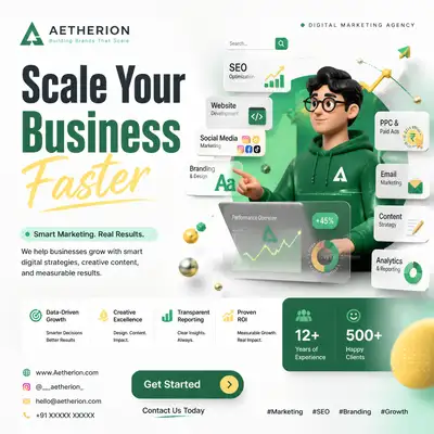 Aetherion Digital Marketing Agency Social Media Post