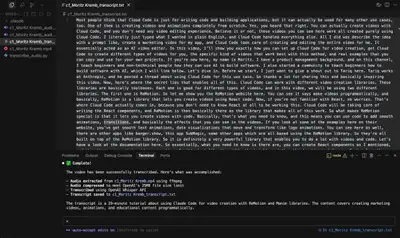 Extract audio and transcribe video with ffmpeg and Whisper API
