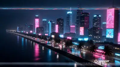 Vidéo de poursuite en ville pluvieuse synthwave au néon