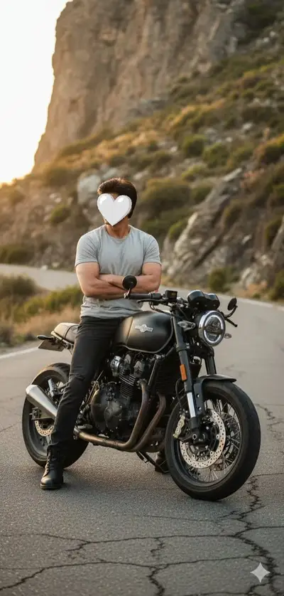 Casual Motorcycle Portrait Prompt