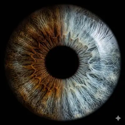 Hyper-Realistic Merged Iris Macro Photo Prompt