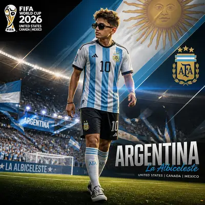 FIFA World Cup 2026 Argentina photo-to-poster template