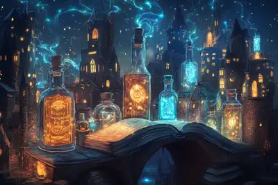 Whimsical Library Cityscape Prompt