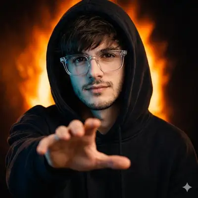 Cinematic Hoodie Portrait with Orange Backlight